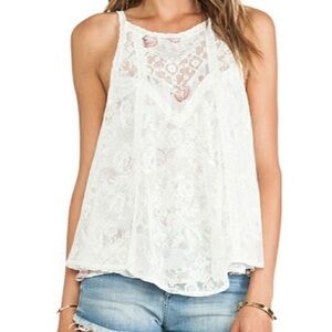 FREE PEOPLE NWT LACE & PAISLEY SIDE TIE LARGE